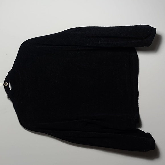 SANCTUARY Plush Teddy Mock Neck Black Sweater Size Large - Picture 9 of 16